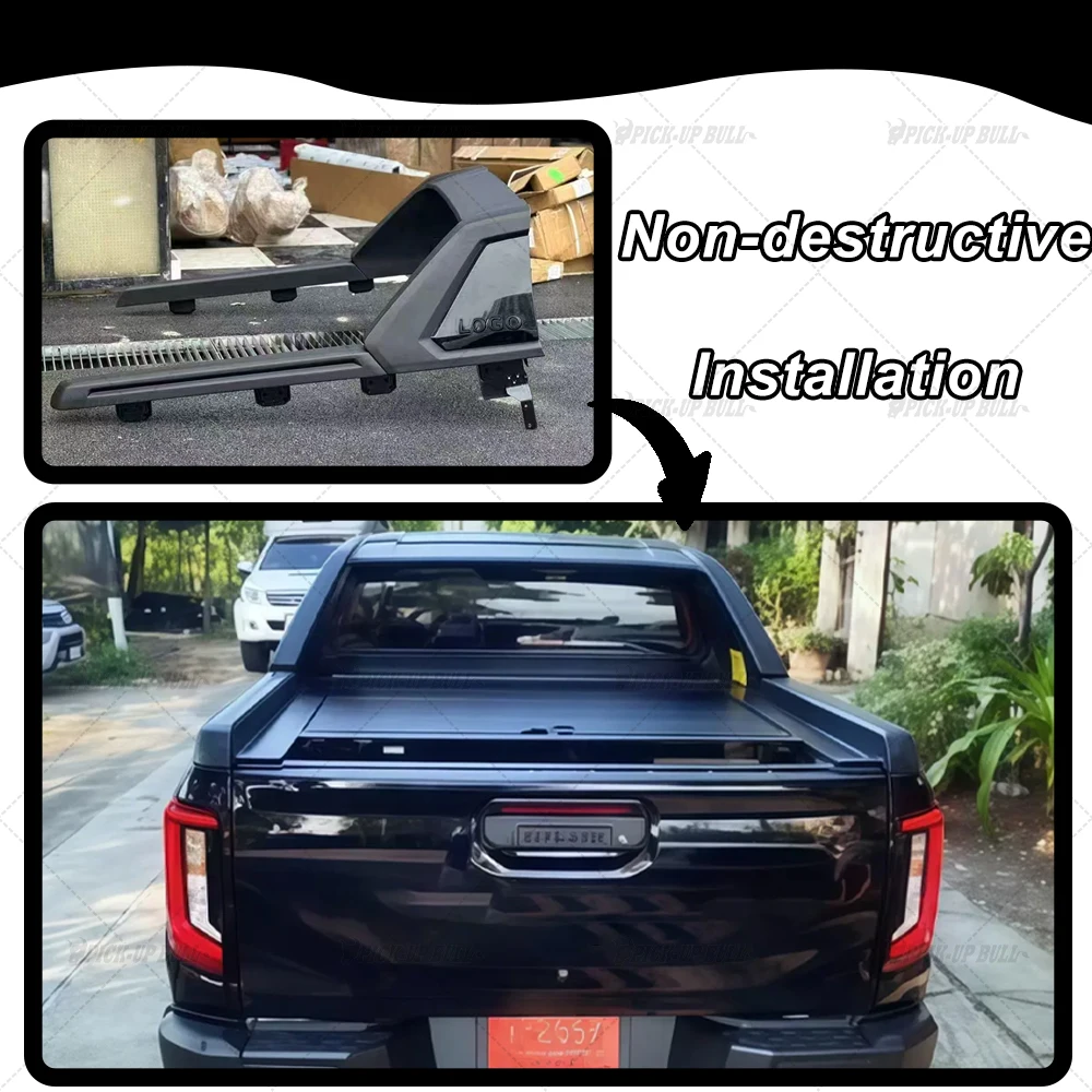 Truck Bed Roll Bar 1:1 ABS Material Clip on Installation for Hilux Travo 2026 4x4 Pickup Off-Road Exterior Accessories