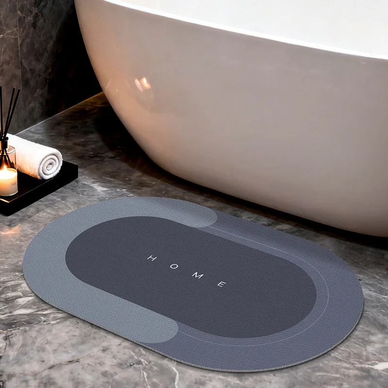 

Quick Dry Bathroom Rug Mat Non Slip Absorbent Floor Carpet for Shower Toilet Bathroom Door Modern Minimalist Home Decoration