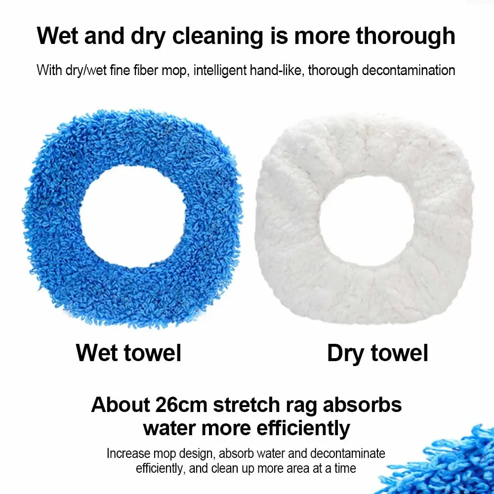 1/2pcs Vacuum Cleaner Mopping Robot Accessories Mop Cloth Wipe Spare Mop Dry And Wet Usage Mop Cloths Pad Floor Cleaning