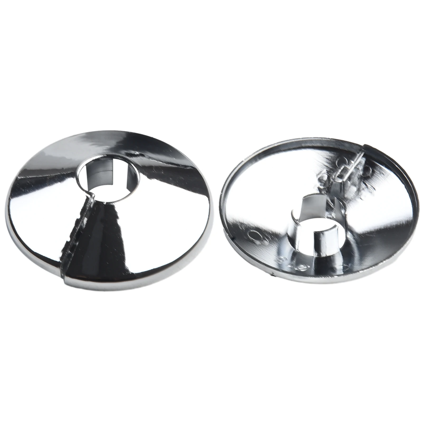 8pc Pipe Covers Radiator Pipe Sleeves with Collars for 15mm Pipes Chrome Effect Finish for Bathroom Radiator Pipe Concealment