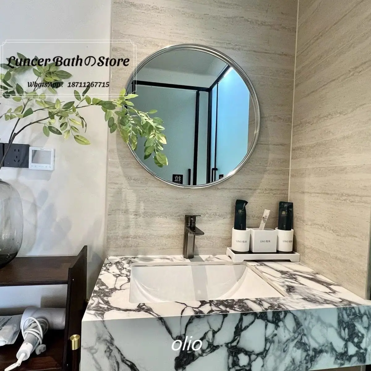 INS Style Full Length Mirror, Stainless Steel Tube Frame, Minimalist Wall Mounted Mirror for Home Bedroom Decor