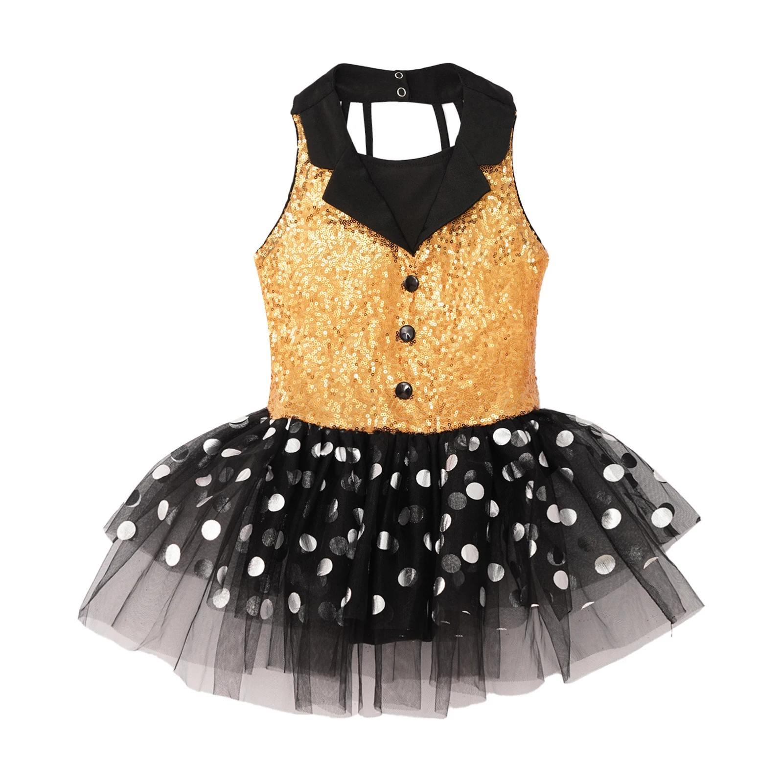 Vestido de Ballet con tutú de lentejuelas para niños, vestido de leotardo de gimnasia brillante para niñas, Ropa de baile para actuación, traje de baile de Jazz latino para niños