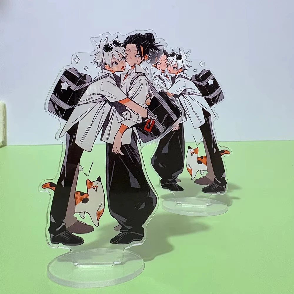 Figura periférica de Anime a la moda, signo de pie, Jujutsu Kaisen Gojo Satoru Geto Suguru, modelo de soporte, regalos de Cosplay de escritorio