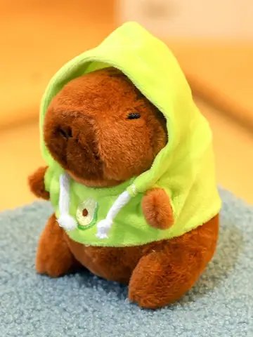 Jouet en peluche Capybara mignon, sweat à capuche avec ailes, poupée de Simulation, animaux en peluche de petite taille, jouet moelleux Anime pour fête d'anniversaire