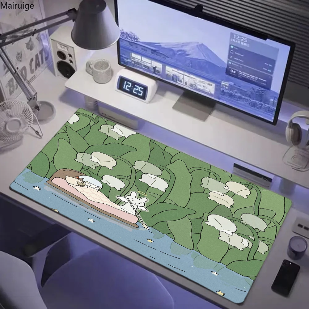 Cute Mouse Pad Kawaii Rabbit Mousepad Pc Gamer Mouse Mats Gaming Accessories large size Anti-wrinkle anti-slip Computer Desk Mat