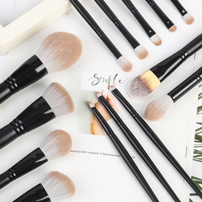 15 Piece Soft Makeup Brush Set With Concealer Blush And Powder Brushes Professional Face Tool Kit For Daily And Salon Use