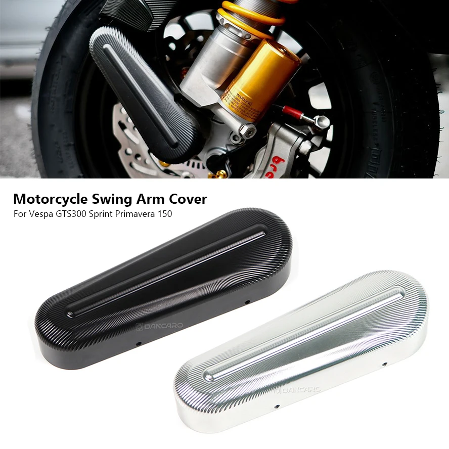 Motocicleta Front Shock Absorber Cover, Swing Arm Caps, Protector Acessórios, Vespa GTS300 Sprint, Primavera 150, 2017-2022