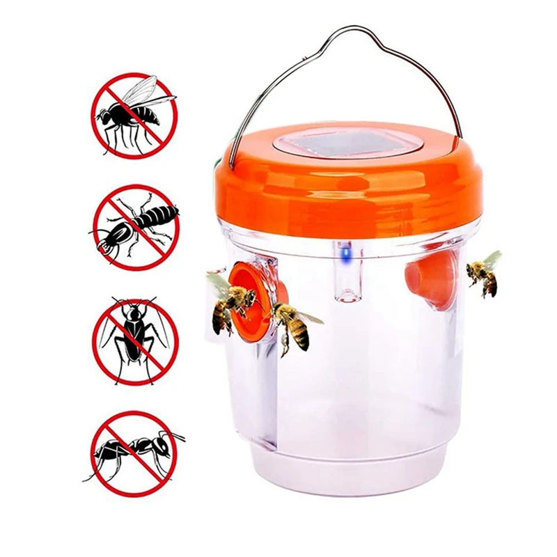 2PCS Wasp Traps For Hunting Wasps, Bees, Hornets, Insects, Yellow Traps, Wasp Trap Catcher Durable Easy To Use