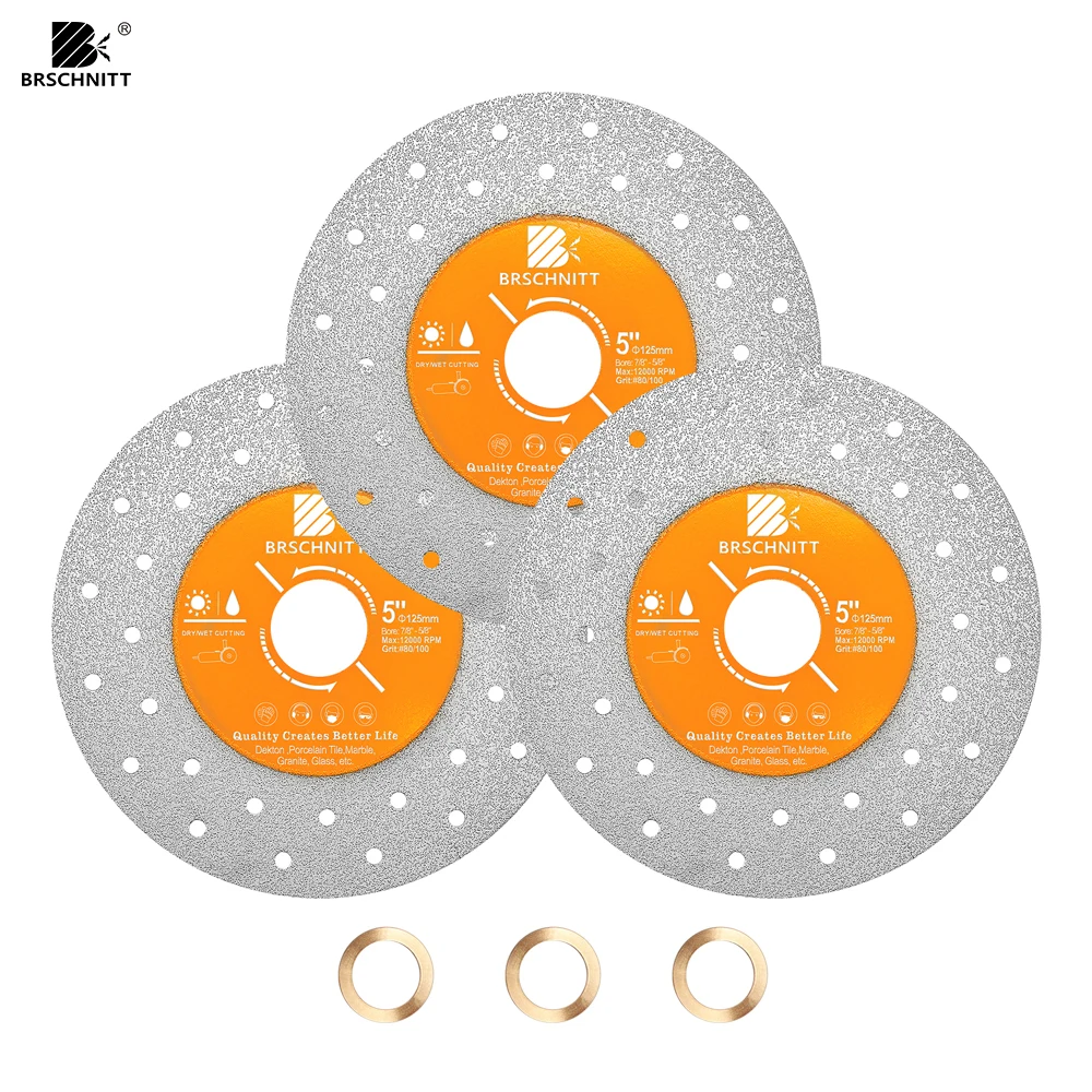 

BRSCHNITT Ultra-Thin Cutting Disc Grinding Cut Disc Rock Saw Blade for Marble Porcelain Tile Glass Multi Hole Cut Plate
