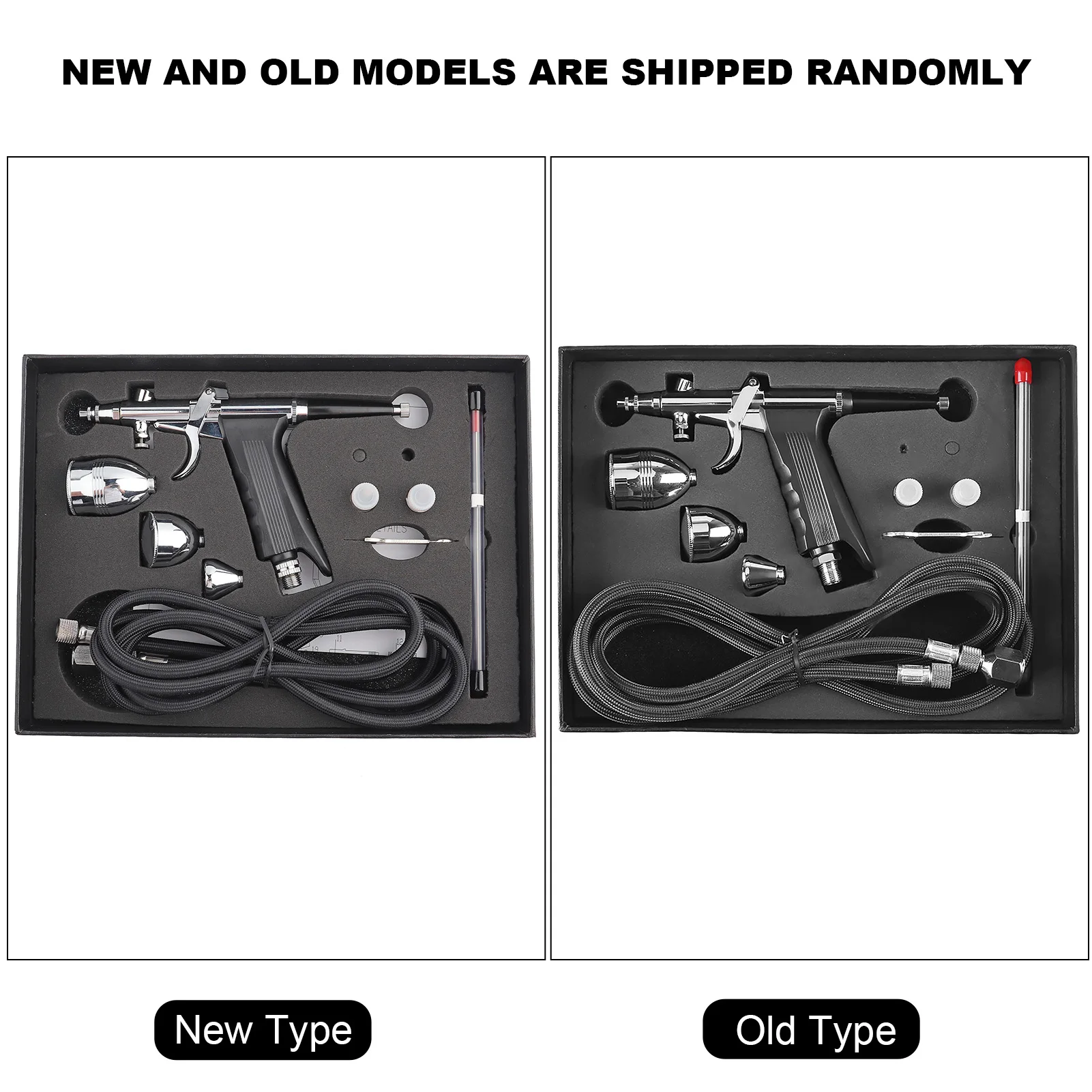 Airbrush Set Spray Gun Kit Gravity Spray Gun Airbrush 0.3mm 0.5mm 0.8mm Nossles Cups Set Kit