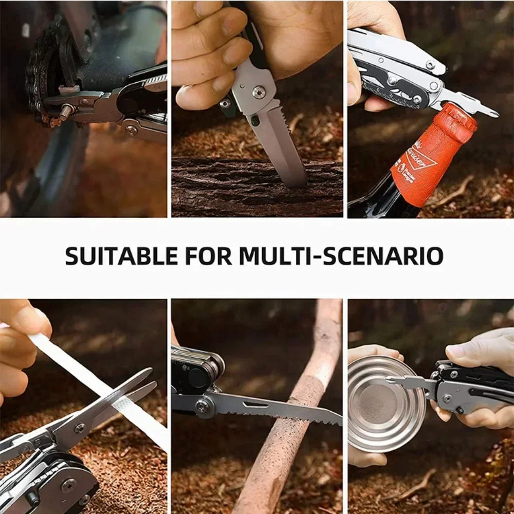 Multi-tool Outdoor Multifunction Stainless Pocket Knife Pliers Mini Portable for Hunting Camping Survival Knife Folding Steel