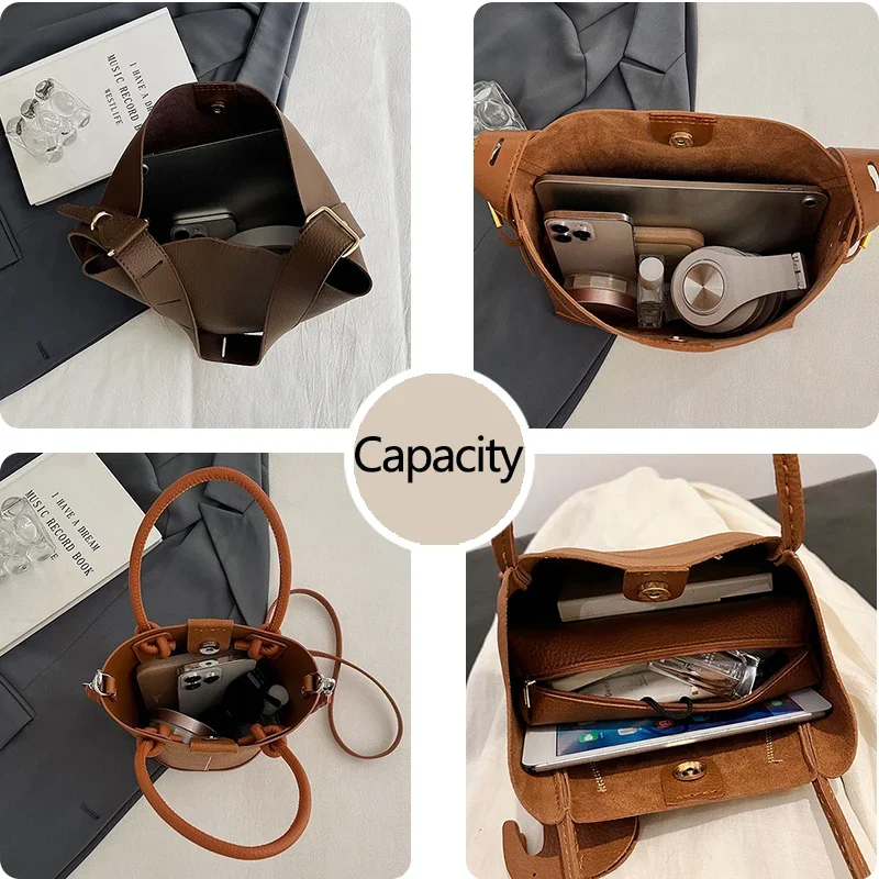 جديد وصول بو دلو حقيبة مع حزام الكتف اليدوية Diy بها بنفسك حقيبة عدة مجموعة المواد السفلية محلية الصنع اليد الخياطة هدية