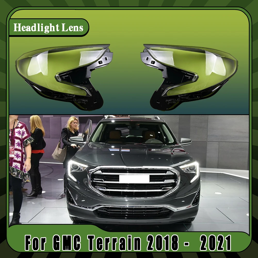 

For GMC Terrain 2018 2019 2020 2021 Auto Light Caps Car Headlamp Cover Transparent Lampshade Headlight Shell Replace Original