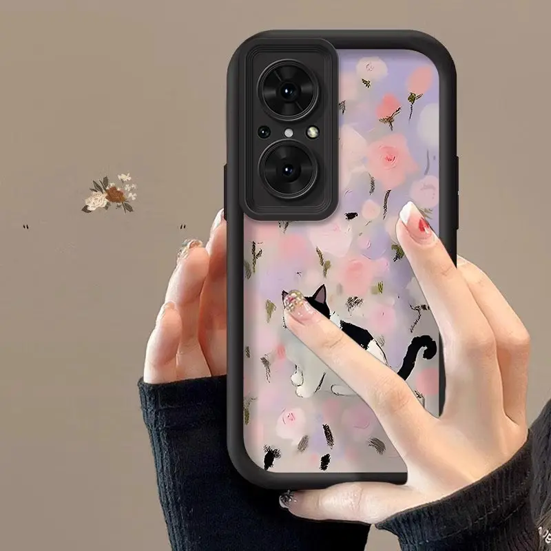 

Nova 9SE Garden Cat Sky Eye Bracelet Phone Case For Huawei Nova 9SE 10Lite Y6P Y7A Y71 Y9A 7i 9 9Pro Y70 Y90 6SE Y91 Cover