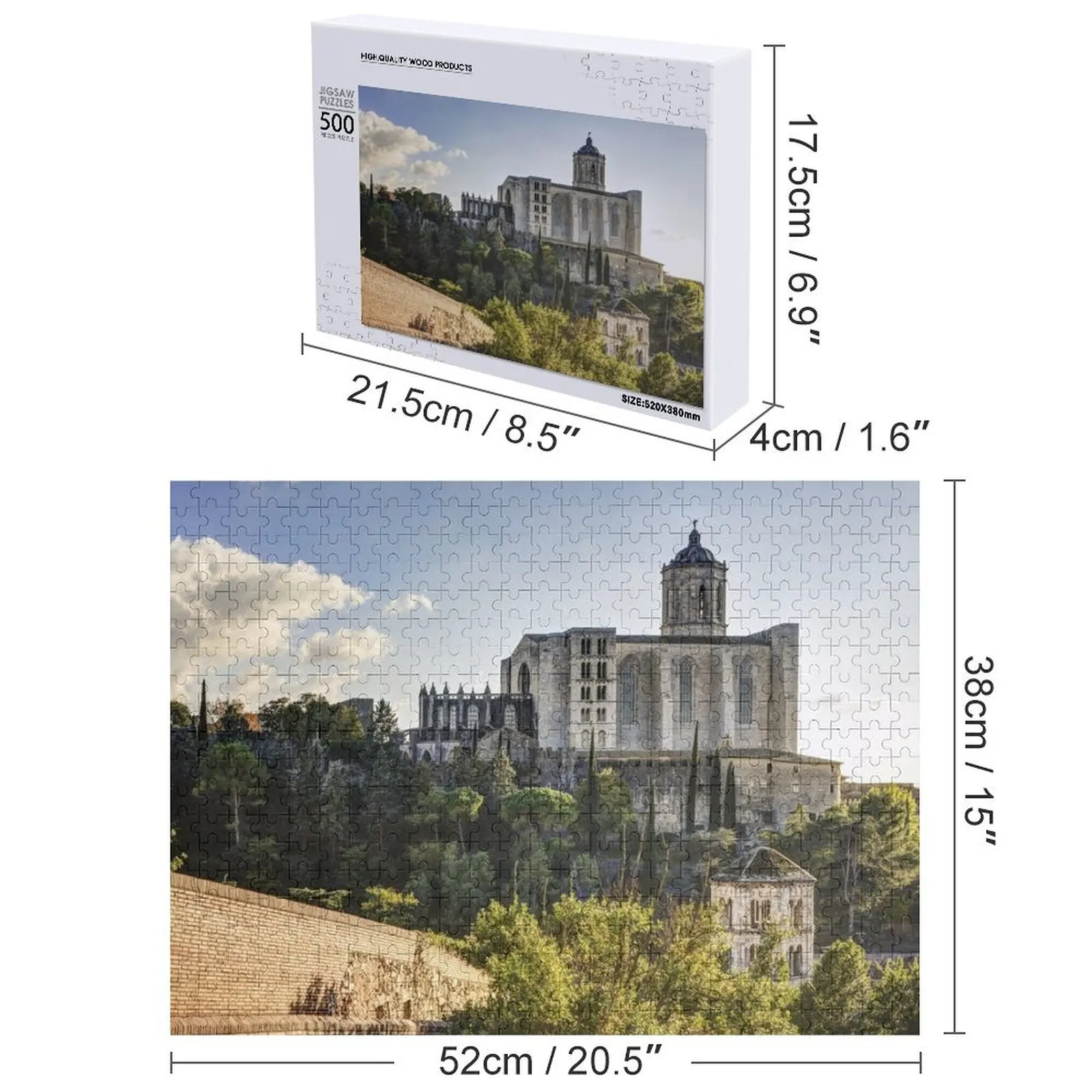 Girona Cathedral (Каталония) Пазл Персонализированная детская игрушка Персонализированная игрушка-головоломка