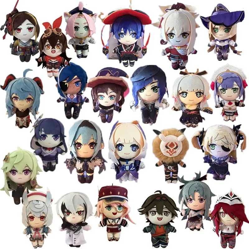 20cm Genshin Impact Neuvillette Pluszowa Zabawka Wypchana Lalka Miękka Poduszka Wriothesley Furina Lyney Arlecchino Fan Prezent Urodzinowy — 2