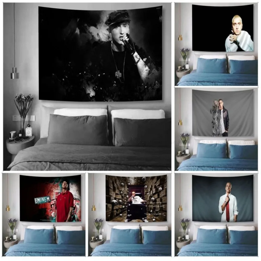 hip -hop singer Eminem Tapestry Anime Tapestry Hanging Tarot Hippie Wall Rugs Dorm Wall Hanging Sheets