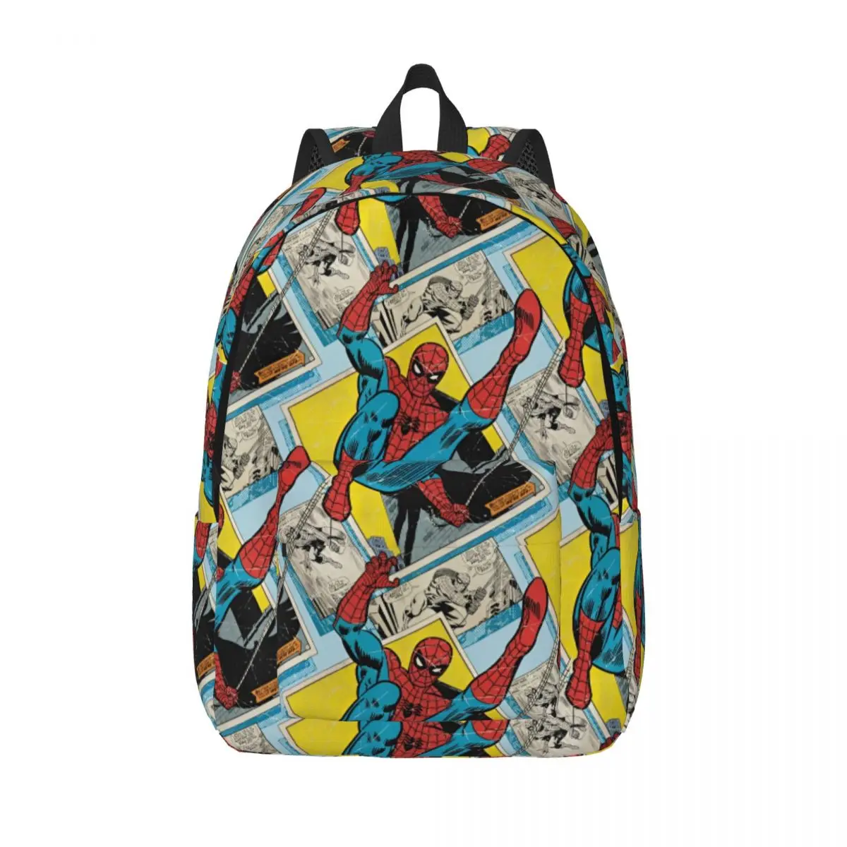 Spider Man Swinging Out Of Comic Backpack University Backpacks Teen Casual High School Bags Design Big Rucksack