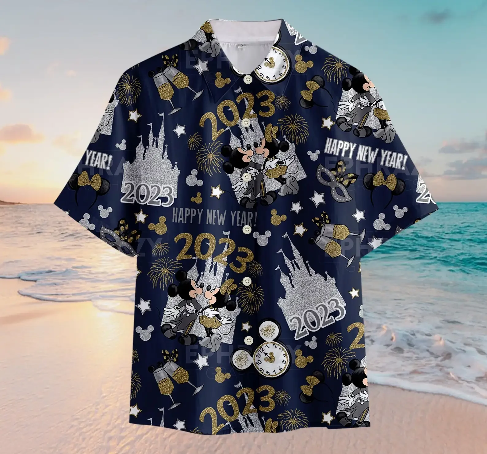 

Disney Happy New Year 2023 Hawaiian Shirt Disney Hawaiian Shirt Disney Mickey Buttons Shirt Disney Hawaiian Shirt Casual T-Shirt