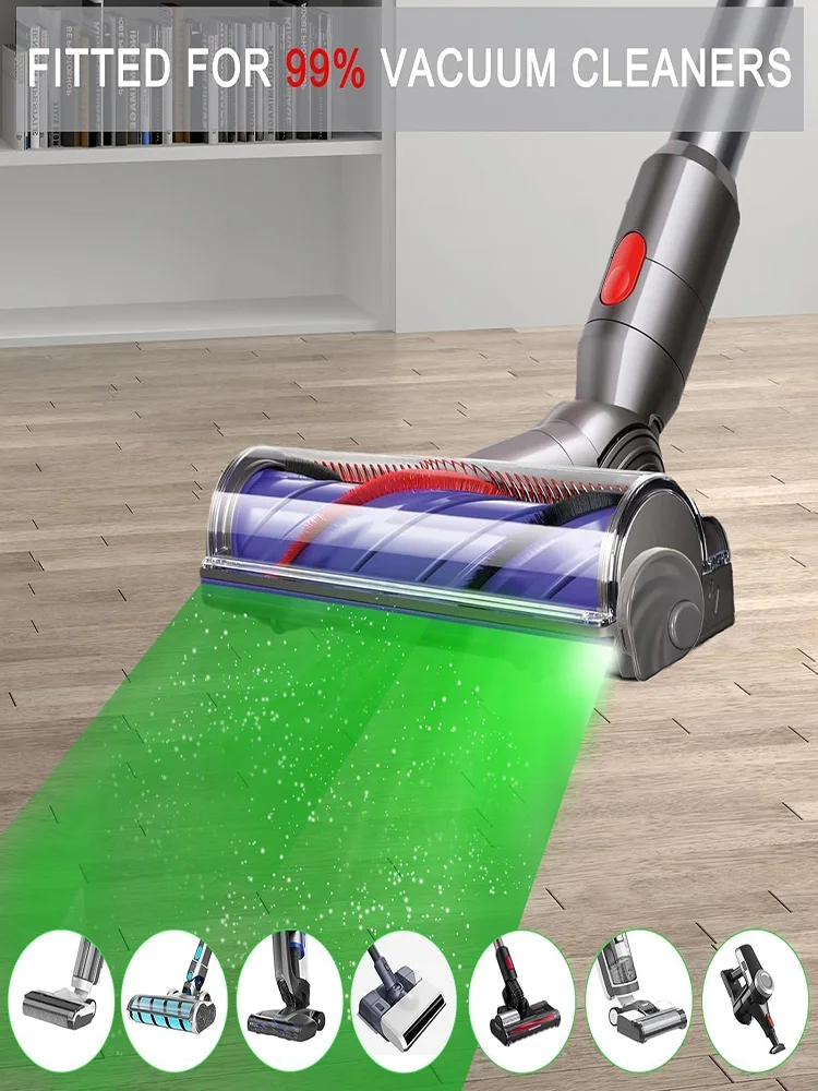 Rechargeable Vacuum Cleaner Dust Display Light, Green Light Attachment Suitable for Dyson Shark Bissell, Reveal Pet Fur pet Hair