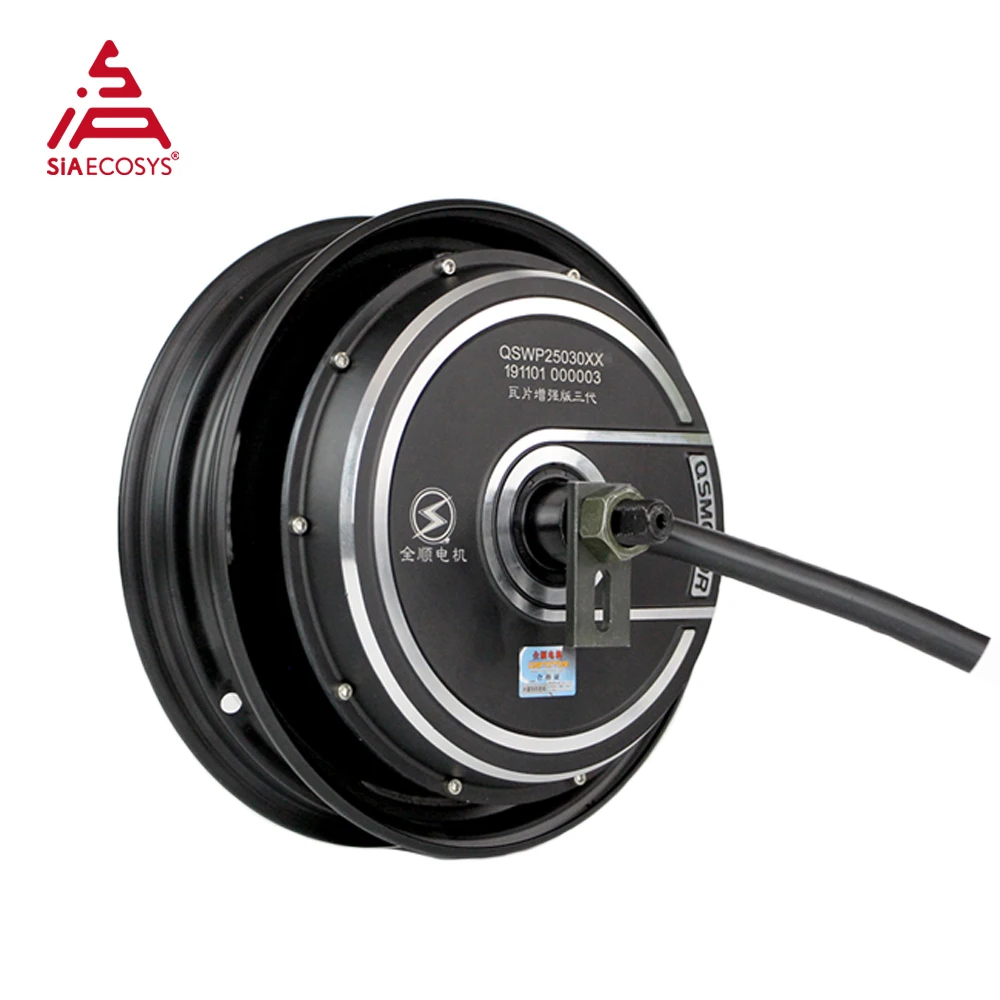 QSMotors Hub Motor QS212 10x2.15inch 3500W 50H V4 BLDC High Power Electric Motorcycle Scooter Motor