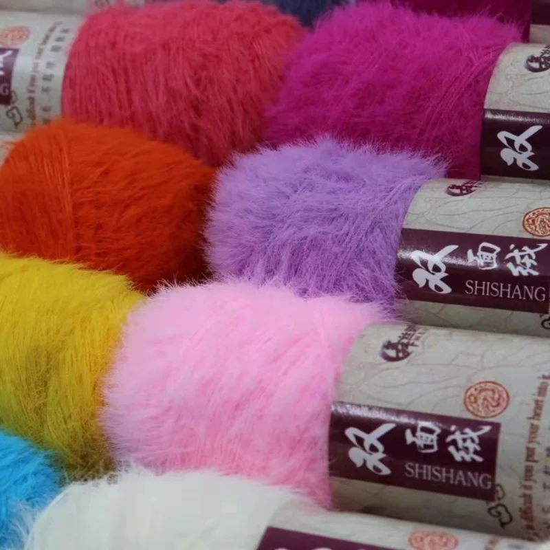 Double-Sided Plush Yarn, Faux Fur Grass Thread, Mink Velvet, Knitted Craft, Hand Knitting, Coral Velvet Crochet Yarn, 100 g/PC