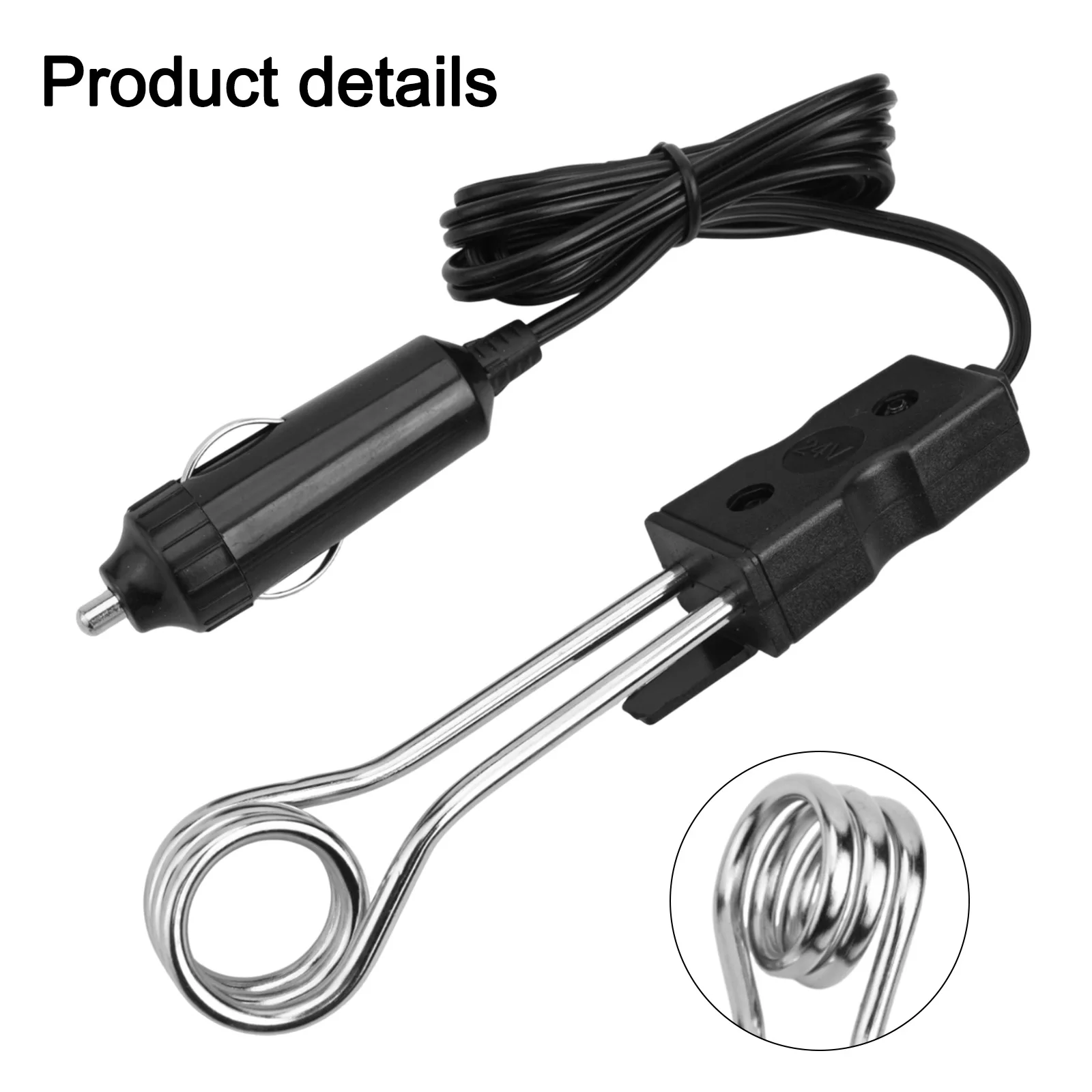 

12V Immersion Heater Electric Car Heater Compact Size Wear-resistant And Non-deformation 22 9 3CM For 12V Cars