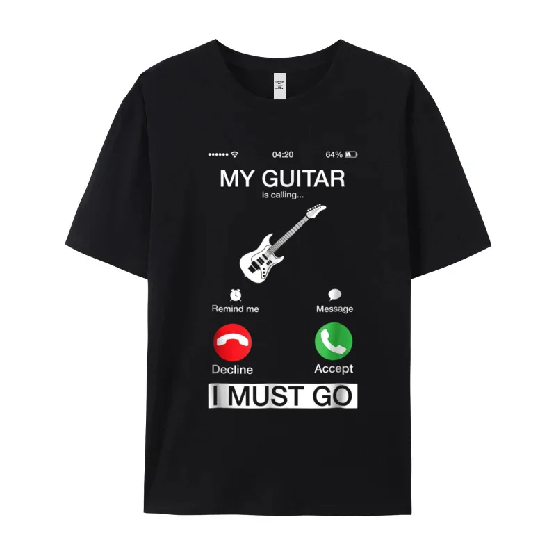 Tops & Tees My Guitar Is Calling And Mother Day Newest Party Short Sleeve Combed cotton O Neck Women's T Shirt Party T Shirts