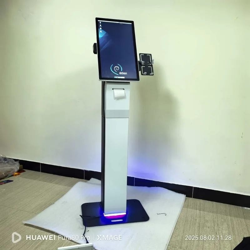 آلة الطلب الذاتي لكشك الشاشة للمطعم مقاس 21.5 بوصة، كشك الدفع التفاعلي للخدمة الذاتية للمطعم، لمسة أوتوماتيكية