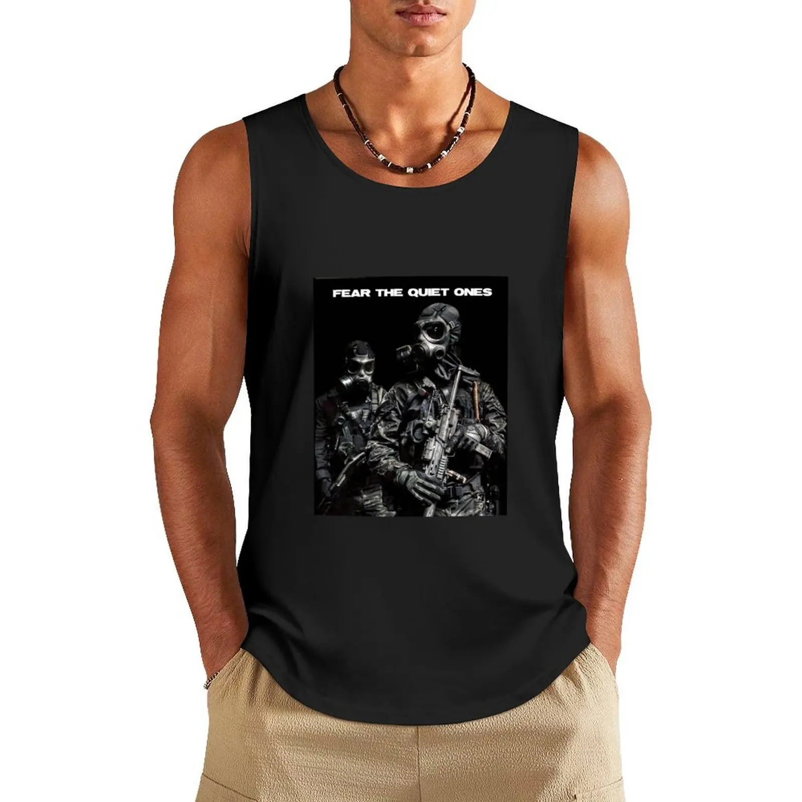 

Fear the quiet ones Tank Top vests for men summer clothes man 2025 Men's tops