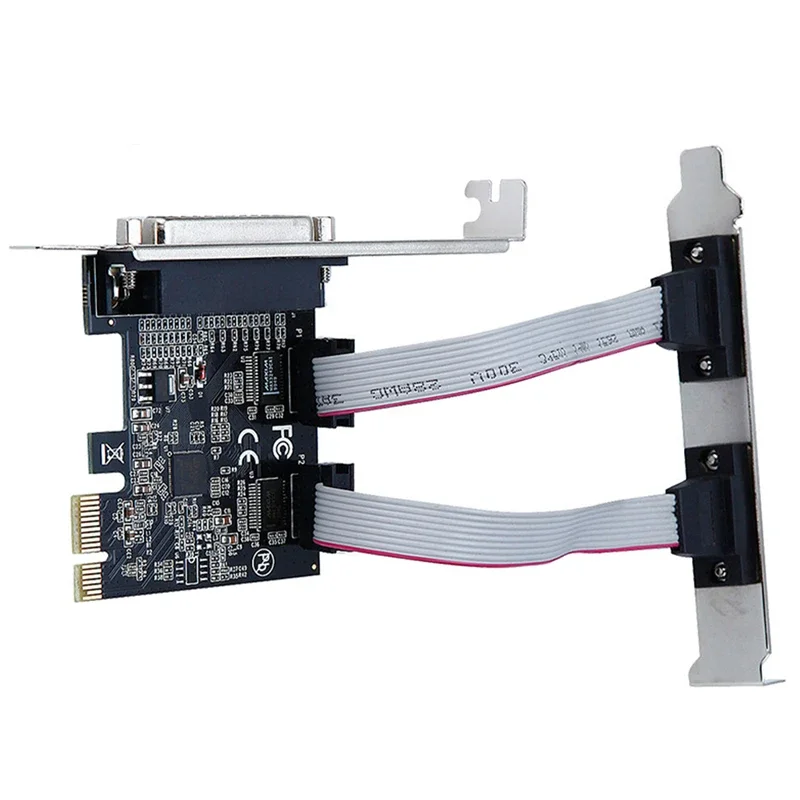 PCI express a 2 RS232 puerto COM serie 1 impresora tarjeta de puerto paralelo adaptador de ordenador convertidor TXB076