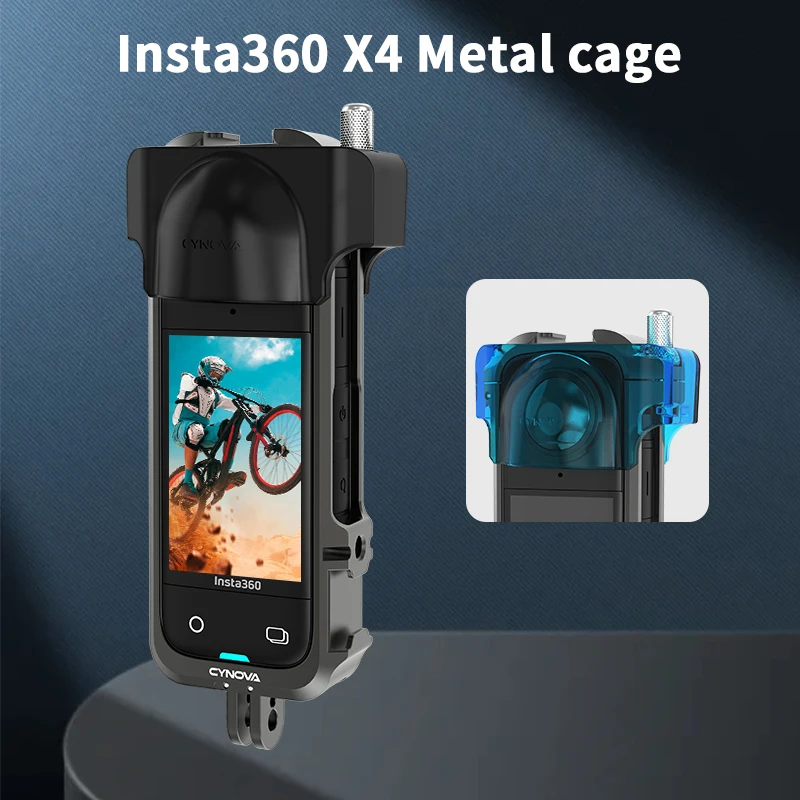 CYNOVA Metal Cage For Insta360 X4 Insta 360 X 4 Camera Accessories