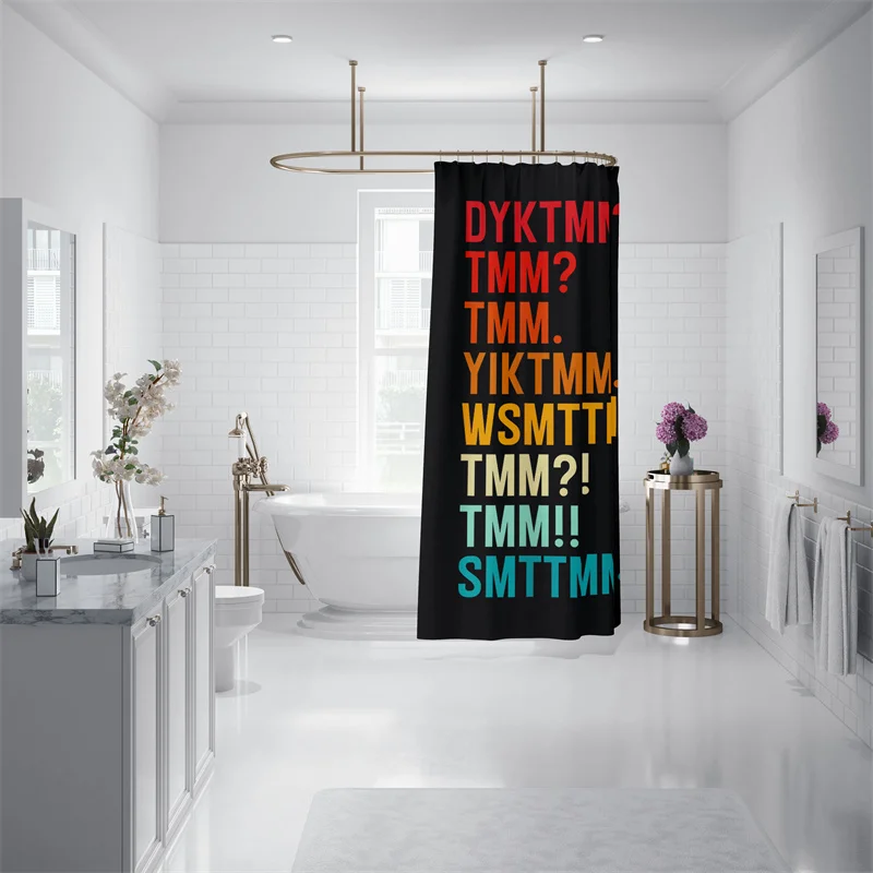 Aertemisi Do You Know The Muffin Man DYKTMM Funny Meme Sarcastic Humor Curtain Set with Grommets and Hooks for Bathroom Decor
