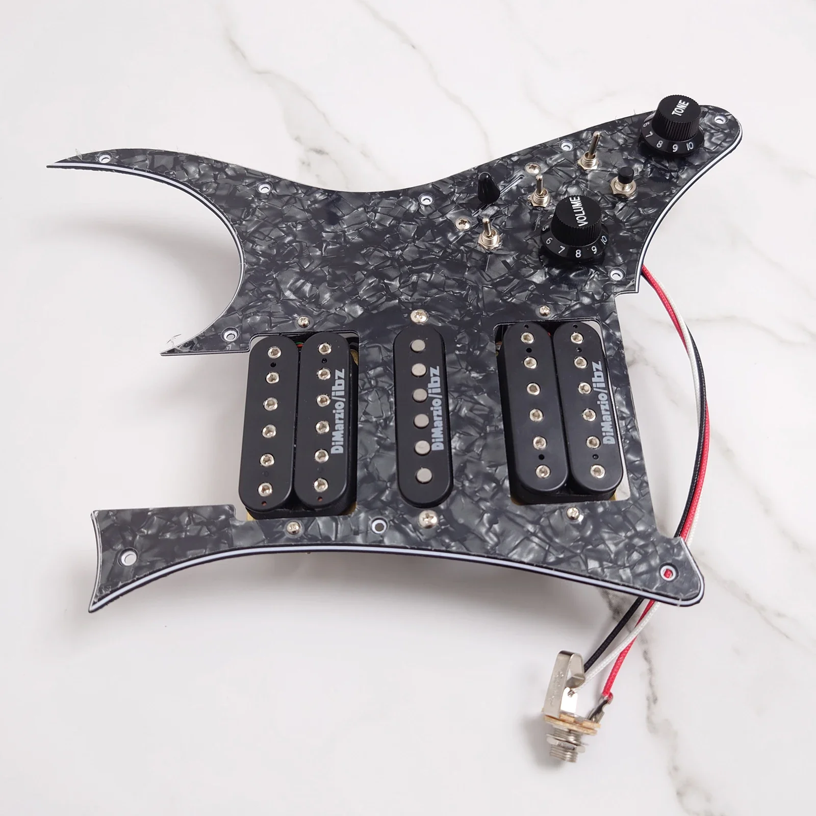 HSH Guitar Prewired Loaded Pickguard with Alnico 5 Single-coil Pickups and Humbucker Pickups Set for RG Electric Guitars