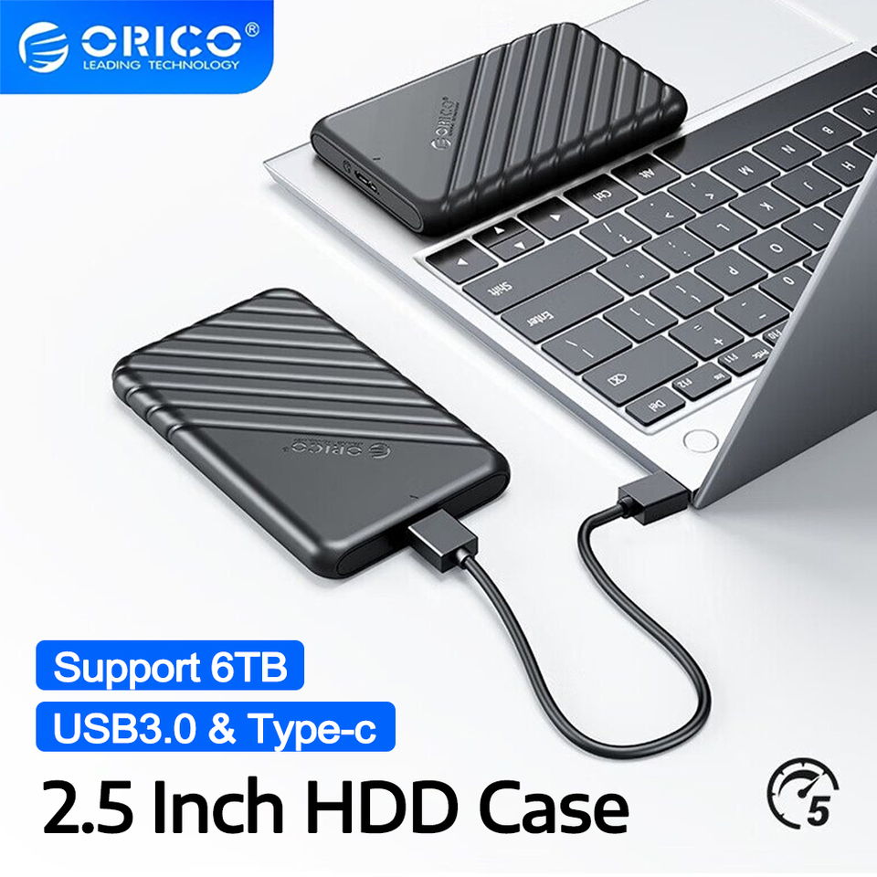  ORICO 2.5" Hard Drive Enclosure 2.5 Inch HDD Case USB Type C SATA 5Gbps for SSD HDD 9.5 7mm External Hard Drive Disk Case for Pc 