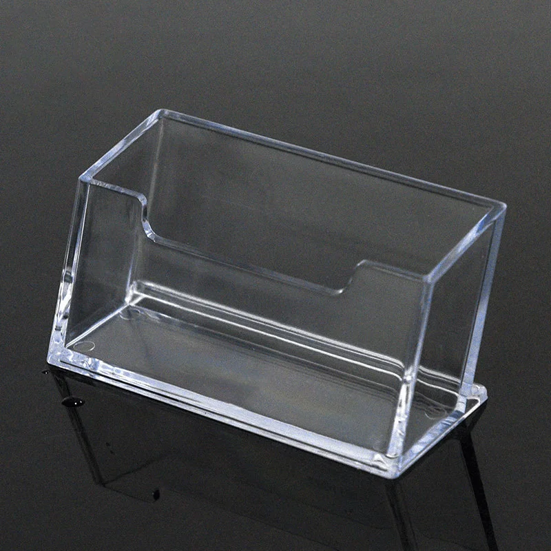 Transparent Business Card Holder Acrylic Display Stand Box Desk Storage Shelf Plastic Desktop Card Holder Office Supplies