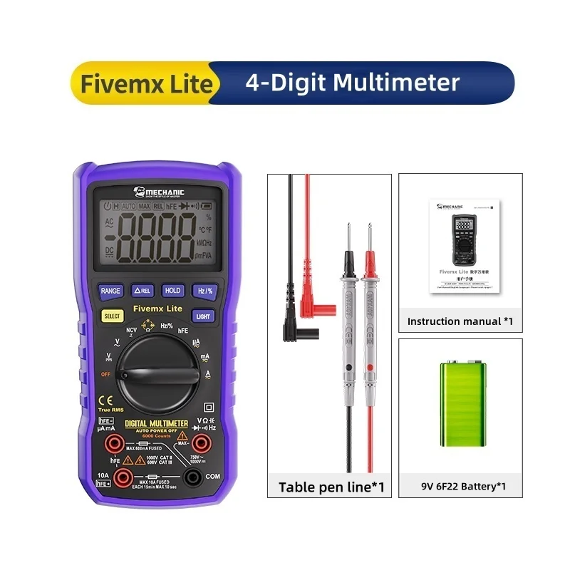 MECHANIC Fivemx Lite Four-Speed Precision Measurement Voltage Diode Tester, DC Voltage, Current And Resistance Test Tool.
