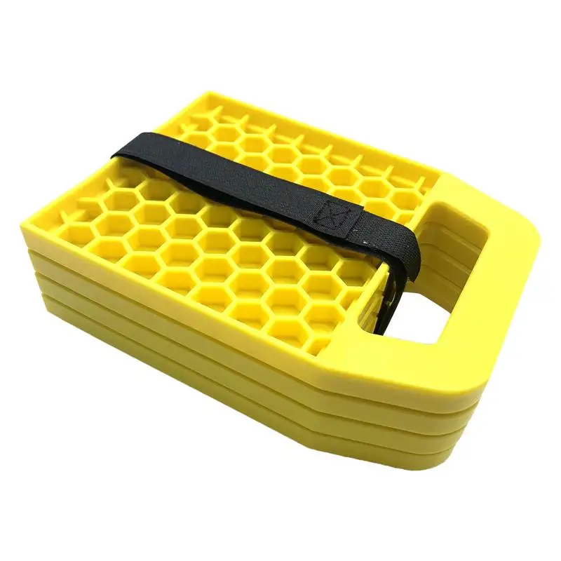 Stabilizer Jack Pads RV Large Stabilizer Jack Pads 4pcs Chock Blocks Trailer Leveling RV Stabilizer Large Jack Pads Helps Stop