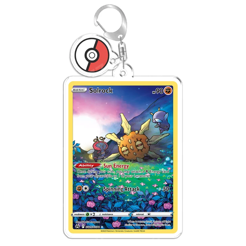Keychain Bag Charms for Pokemon Solrock Salamence Celebi Zapdos Vespiquen Sceptile Lucario PTCG Anime Game Collection DIY Toy - view 5