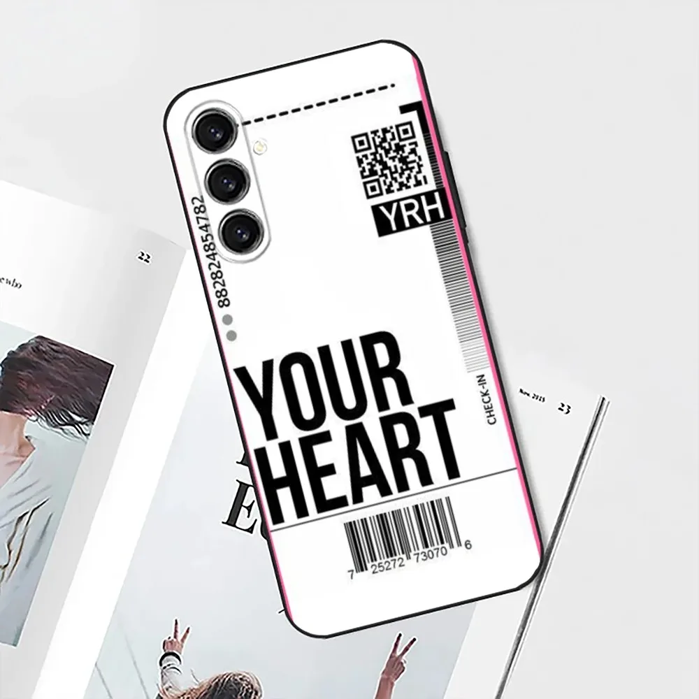 Air Ticket New York London Paris Label   Phone Case For Samsung Galaxy A13,21s,22,31,32,52,53,71,80,91 Black Soft Cover image 2