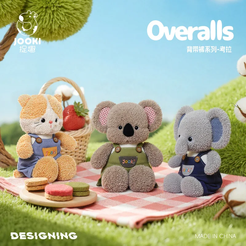 새로운 동물 시리즈 오버올 코끼리 곰 고양이 하마 코알라 원숭이 슈퍼 소프트 봉제 장난감 베개 만화 소녀들을 위한 선물