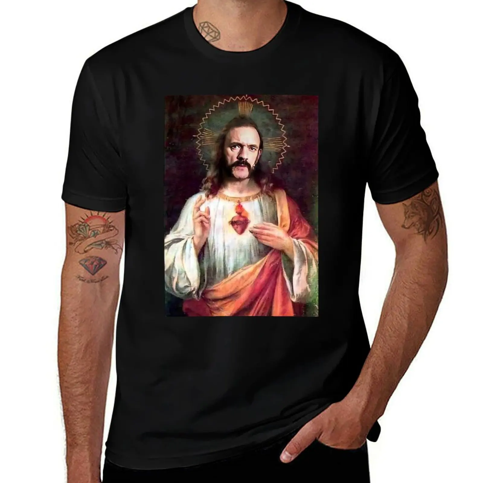 

Funny God Jesus St Lemmy T-Shirt Breathable Gym Short Sleeve T-Shirt