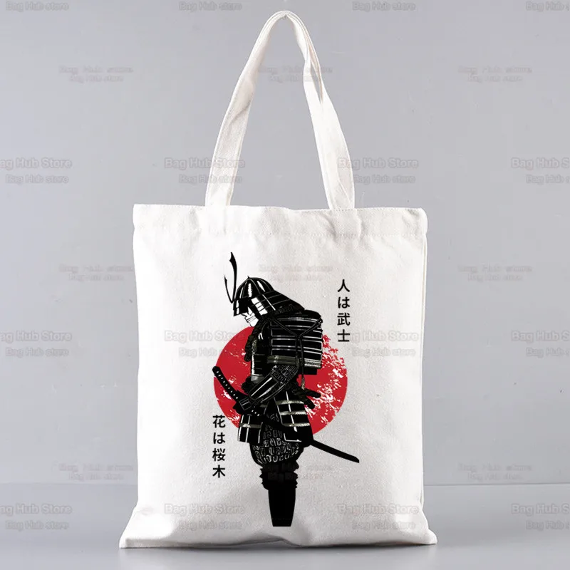 

Сумки для покупок в японском стиле «Дух самурая» (Бусидо), пляжные сумки, вместительные холщовые сумки через плечо