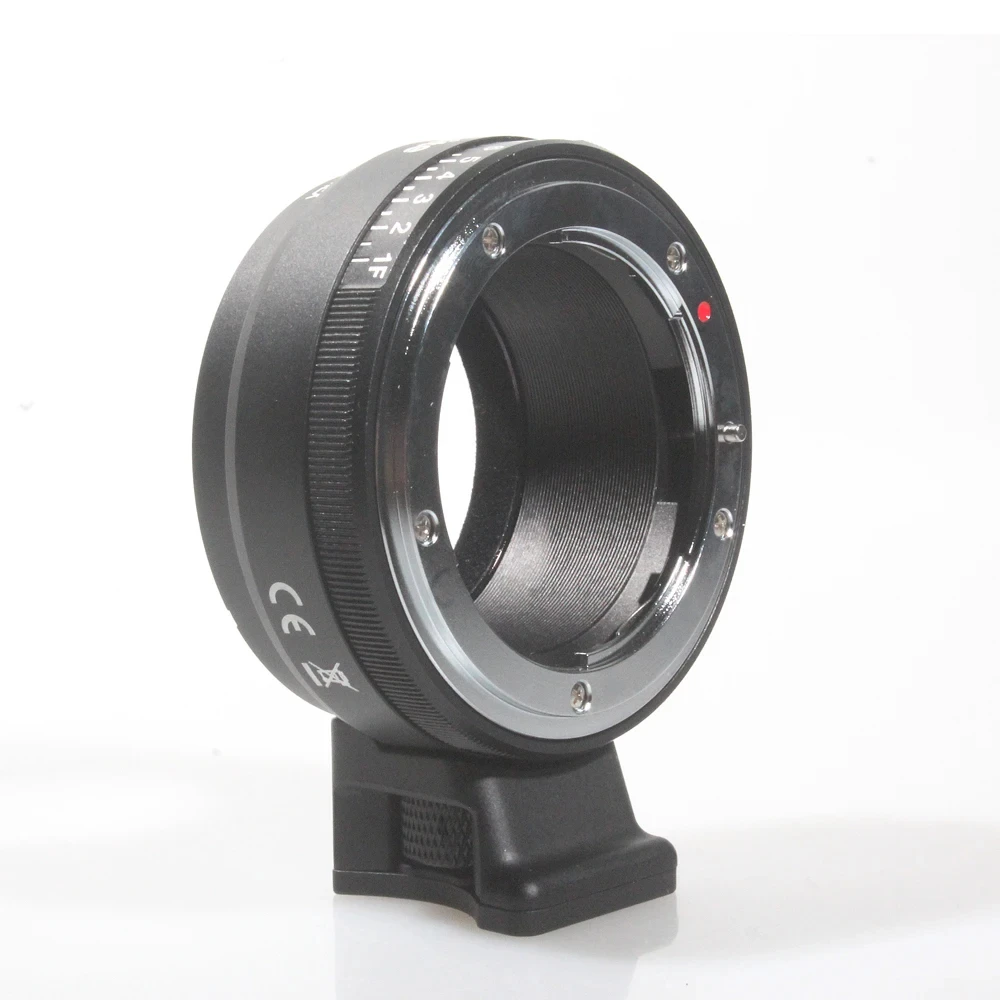 Commlite CM-NF-NEX Lens Mount Adapter with Aperture Dial, Nikon G,DX,F,AI,S,D type Lens to Sony E-Mount NEX Camera, Nikon G -NEX