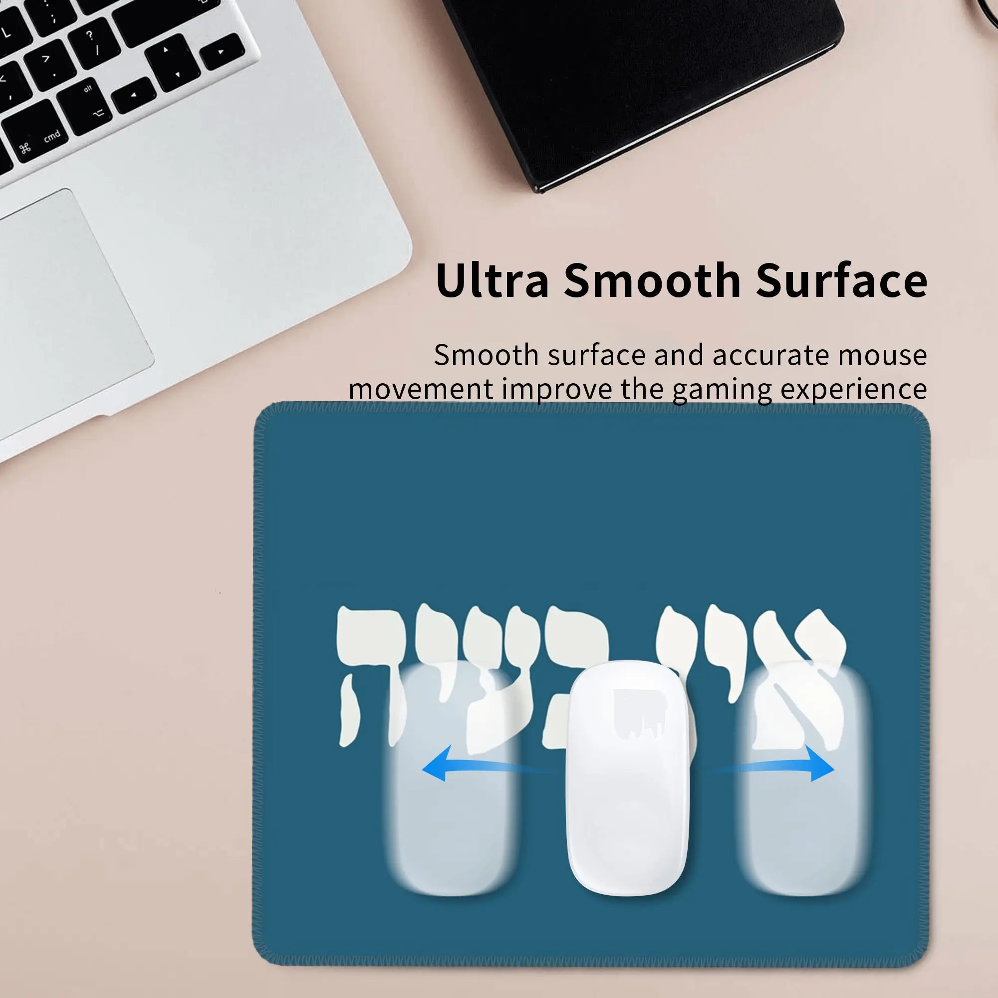 Ein Ba'ayah - 히브리어 No Problemo 마우스 패드 컴퓨터 키보드 마우스 매트 게이머 PC 노트북 책상 매트 사무용품 테이블 매트