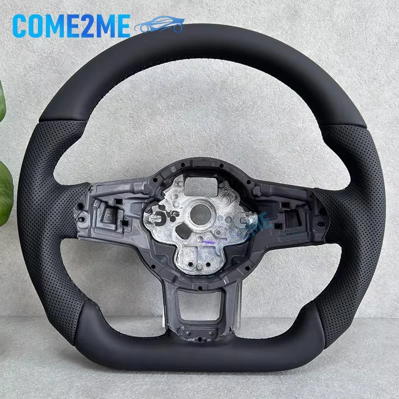 teering Wheel For VW Golf 7 7.5 GTI MK7 Made Of Genuine Leather Material Multi color stitching White black red