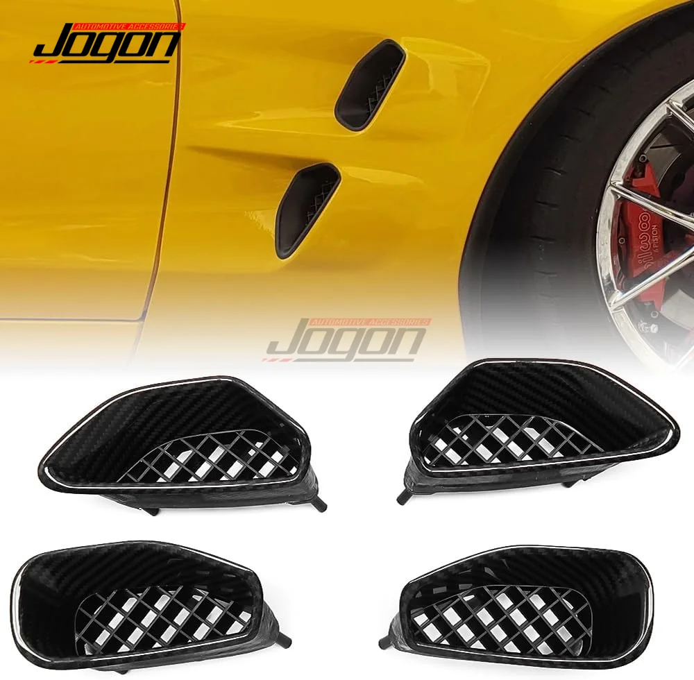 Carbon Fiber Side Fender Cover For Corvette C6 ZR1 2005-2013 Air Flow Intake Hole Vent Exterior Accessories Decoration Trim