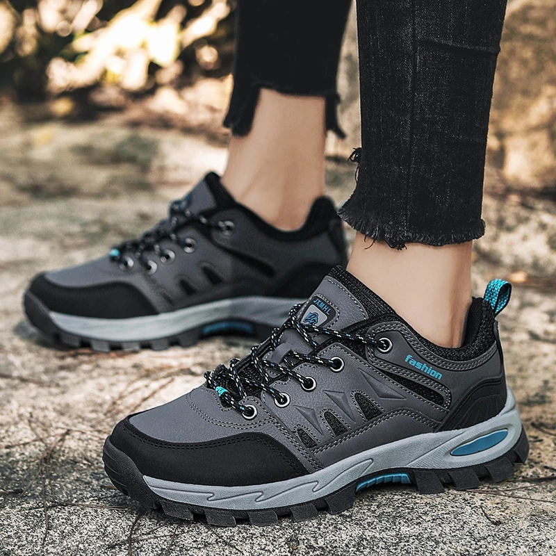 

Couple's Outdoor Large-sized Low-top Flat Durable High-quality Brand Original Breathable Lace-up Professional Hiking Shoes