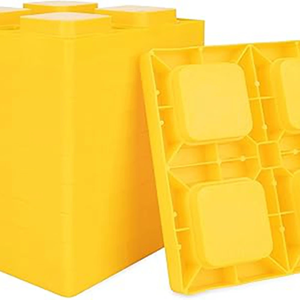 Camco RV Leveling Blocks - Features Interlocking Nested Design & Includes Zippered Bag for RV Storage