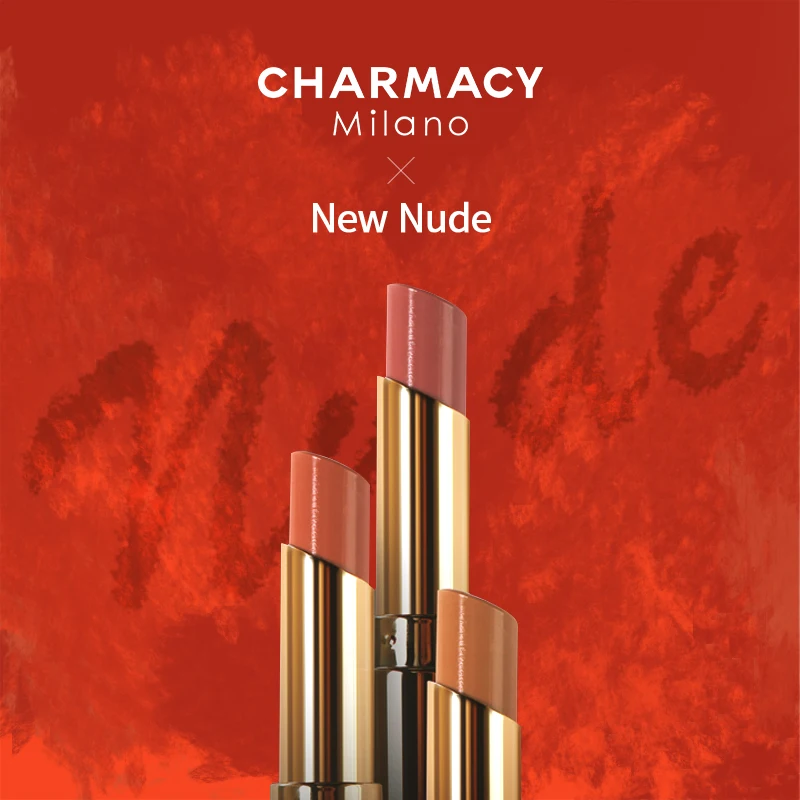 CHARMACY New Nude Lipsticks Moisturizing 8 Color Smooth Lip Stick Glossy Natural Lip Cream Longstay LIp Makeup Beauty Cosmetic